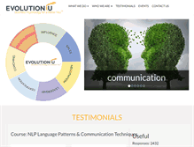 Tablet Screenshot of evolution-u.com